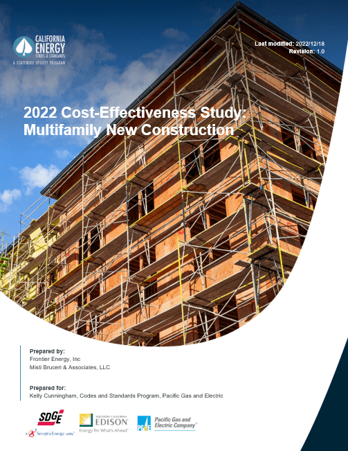 Cover image of 2022 Multifamily Cost-Effectiveness Study