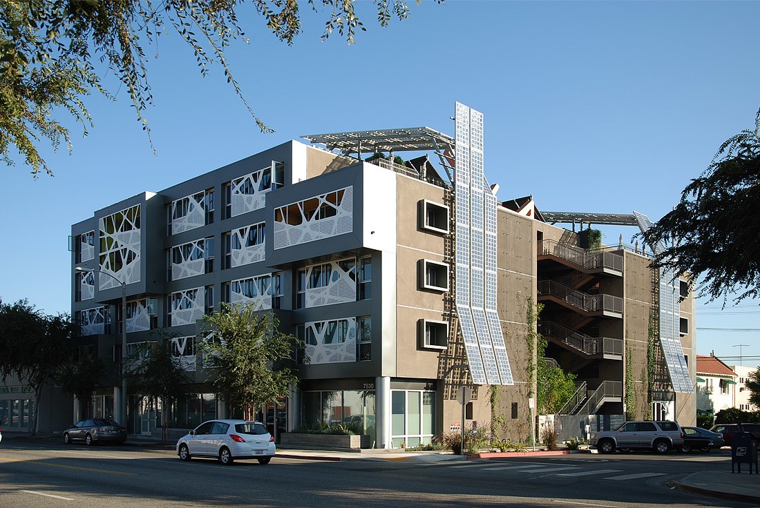 Sierra Bonita building featuring a sustainable roof design